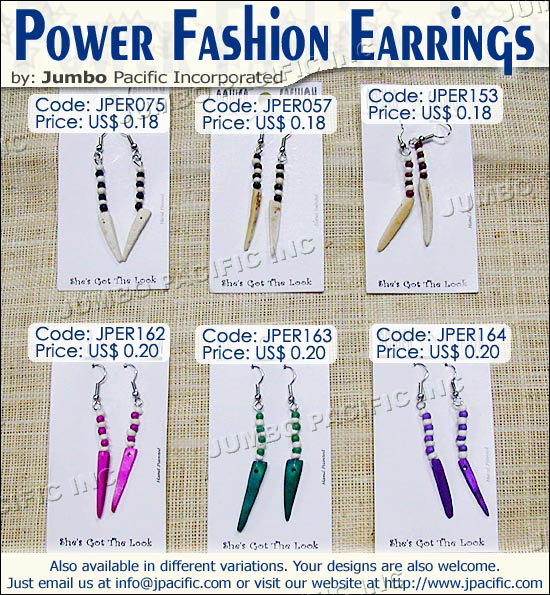 Power Fashion Earrings - JPER075, JPER057, JPER153, JPER162, JPER163, JPER164 