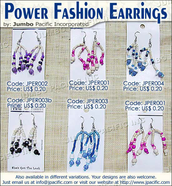 Power Fashion Earrings - JPER002, JPER001, JPER004, JPER003B, JPER003, JPER001 