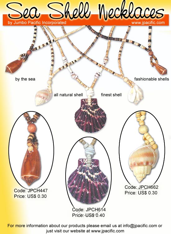 JPCH447, JPCH614, JPCH662 - Sea Shell Necklaces 