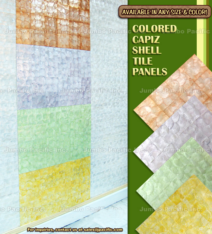 Mother of Pearl Shell inlaid tiles Natural Capiz wall covering and surfacing Capiz Mother of Pearl Shell Tiles MOP natural wall covering and surfacing. Capiz MOP Natural tiles walling home decorating for hotels, home, offices and buildings.