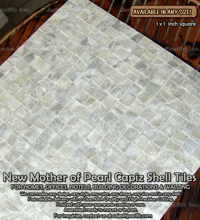 Natural Shell hotel wall decor capiz mother of pearl home tiles walling panels Mother of pearl capiz shell tiles and wall panels for hotel, home and office walling decoration.