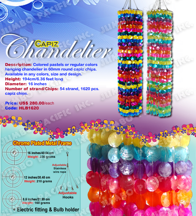Pastels Capiz Chandelier The Cheapest Manufacturer and wholesaler of all natural and multi colored, small or long size capiz chandelier in the Philippines.
