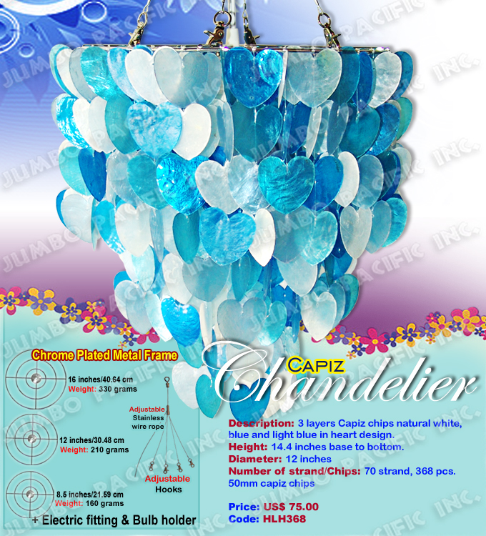 3 Layers Blue Capiz Chandelier The Cheapest Manufacturer and wholesaler of all natural and multi colored, small or long size capiz chandelier in the Philippines.