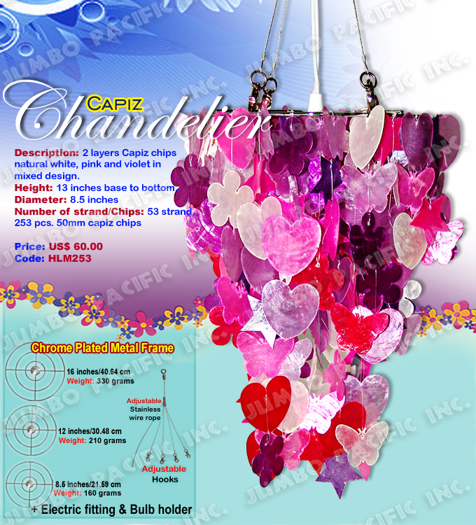 Capiz Chandelier The Cheapest Manufacturer and wholesaler of all natural and multi colored, small or long size capiz chandelier in the Philippines.