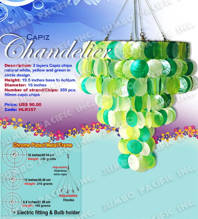 Colorful Green Capiz Chandelier The Cheapest Manufacturer and wholesaler of all natural and multi colored, small or long size capiz chandelier in the Philippines.
